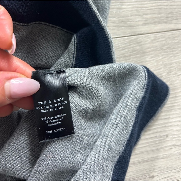 Rag & Bone Women's Gray Long Sleeve Thin Knit Sweater Top - Picture 5 of 10